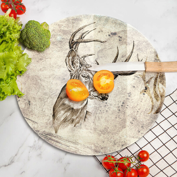Glass worktop saver Illustration deer animal
