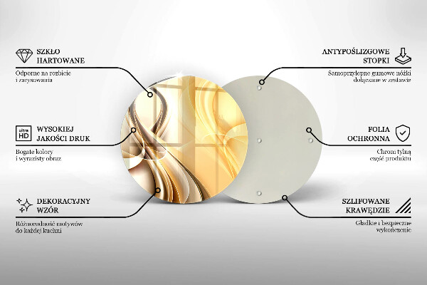 Glass worktop protector Abstraction of smoke