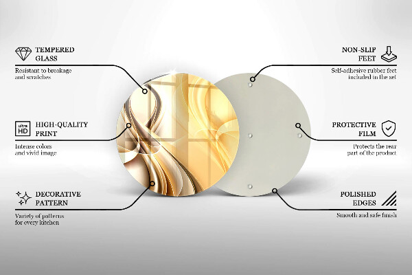 Glass worktop protector Abstraction of smoke