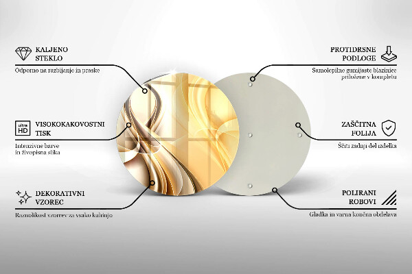 Glass worktop protector Abstraction of smoke