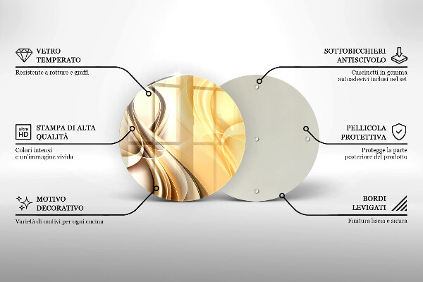 Glass worktop protector Abstraction of smoke