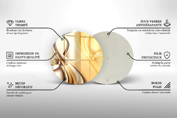 Glass worktop protector Abstraction of smoke