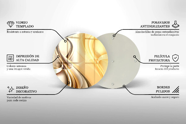 Glass worktop protector Abstraction of smoke