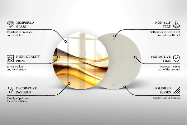 Glass worktop protector Abstraction smoke lines