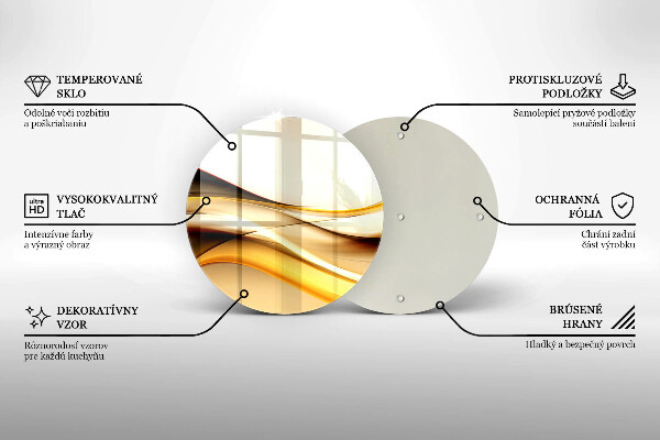 Glass worktop protector Abstraction smoke lines