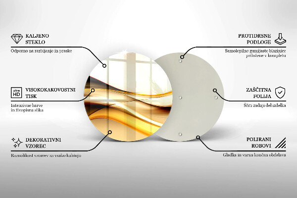 Glass worktop protector Abstraction smoke lines