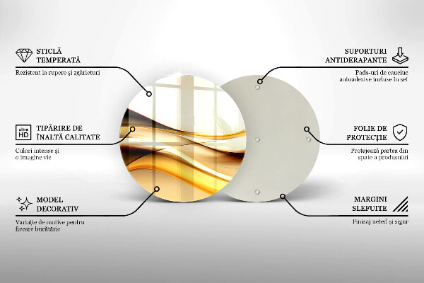 Glass worktop protector Abstraction smoke lines
