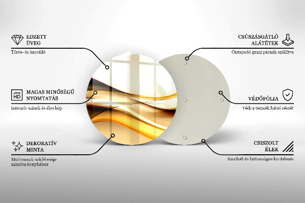 Glass worktop protector Abstraction smoke lines