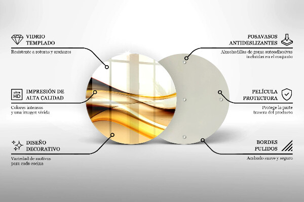 Glass worktop protector Abstraction smoke lines