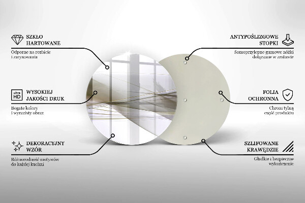 Glass worktop saver Abstraction Design lines