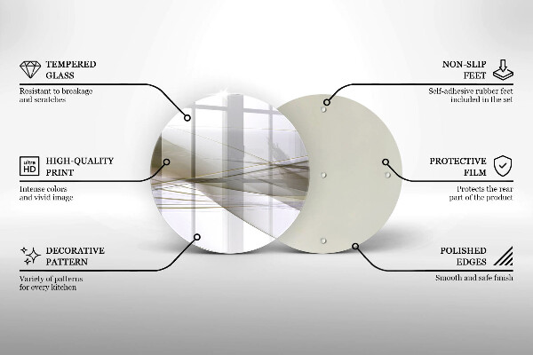 Glass worktop saver Abstraction Design lines