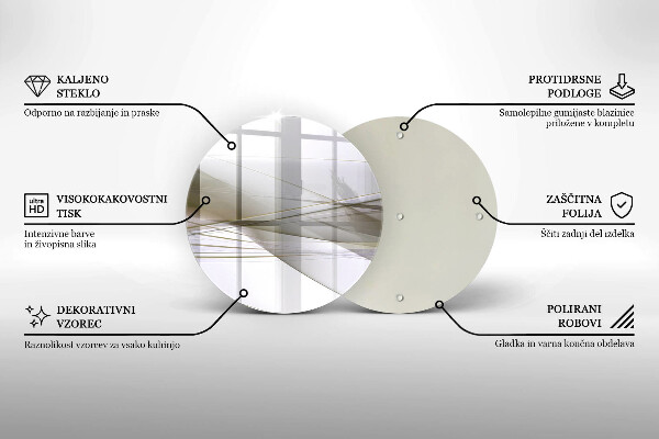 Glass worktop saver Abstraction Design lines