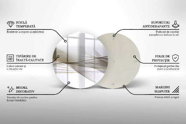 Glass worktop saver Abstraction Design lines