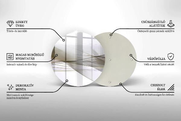 Glass worktop saver Abstraction Design lines