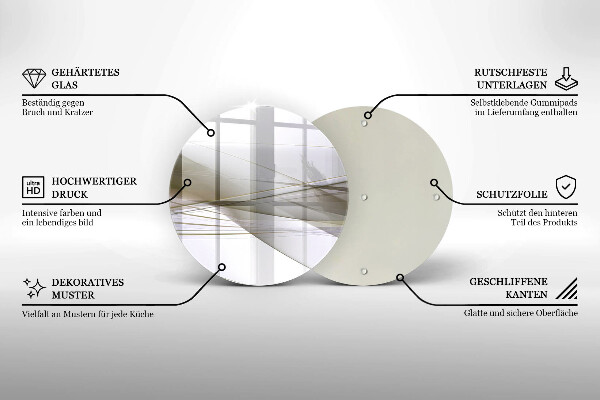 Glass worktop saver Abstraction Design lines