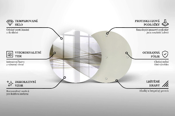 Glass worktop saver Abstraction Design lines