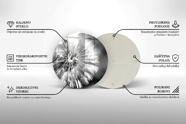 Glass worktop saver Delicate dandelion