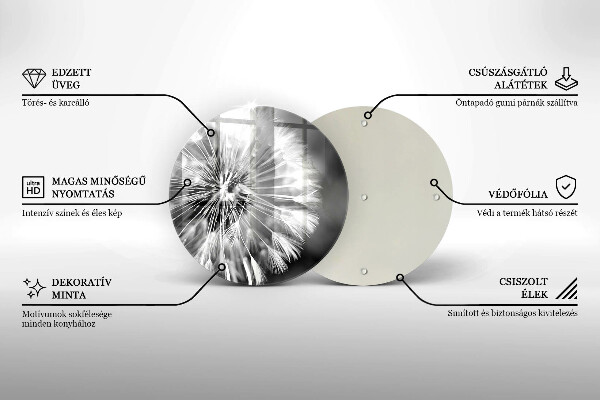 Glass worktop saver Delicate dandelion