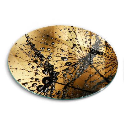 Glass worktop saver Rosa and dandelions