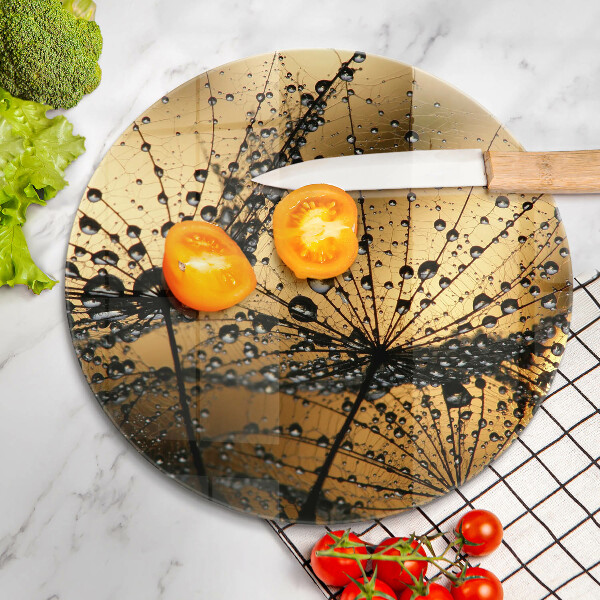 Glass worktop saver Rosa and dandelions