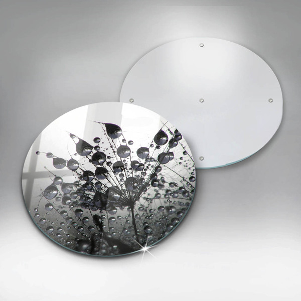 Glass worktop saver Dandelions and dew