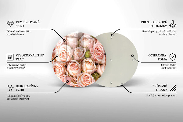 Glass worktop saver A delicate bouquet of roses