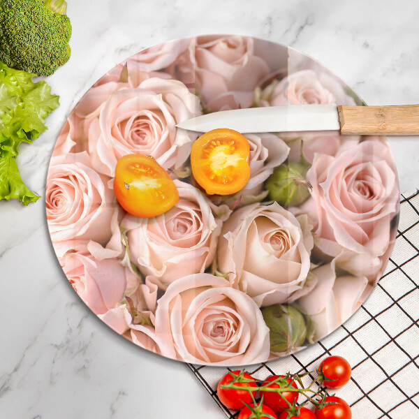 Glass worktop saver A delicate bouquet of roses