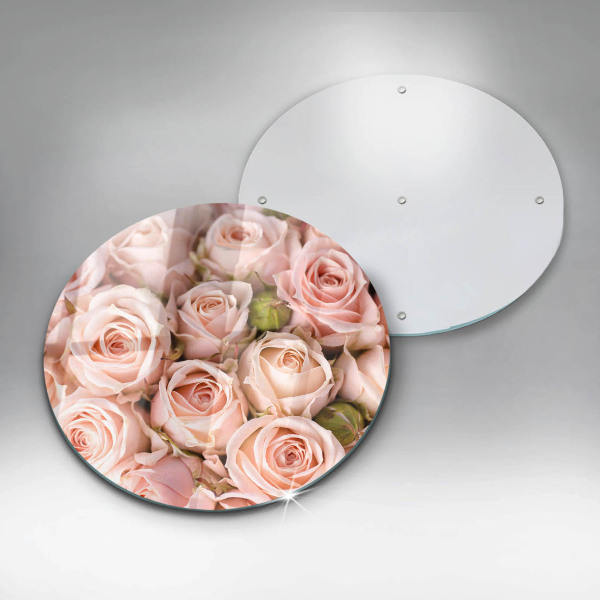 Glass worktop saver A delicate bouquet of roses