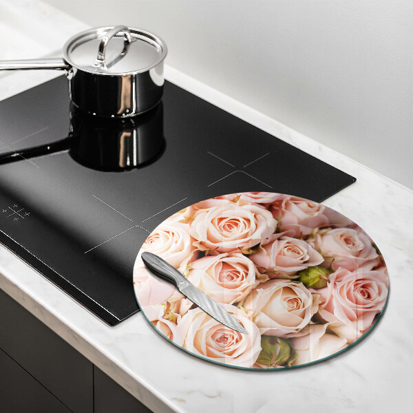 Glass worktop saver A delicate bouquet of roses