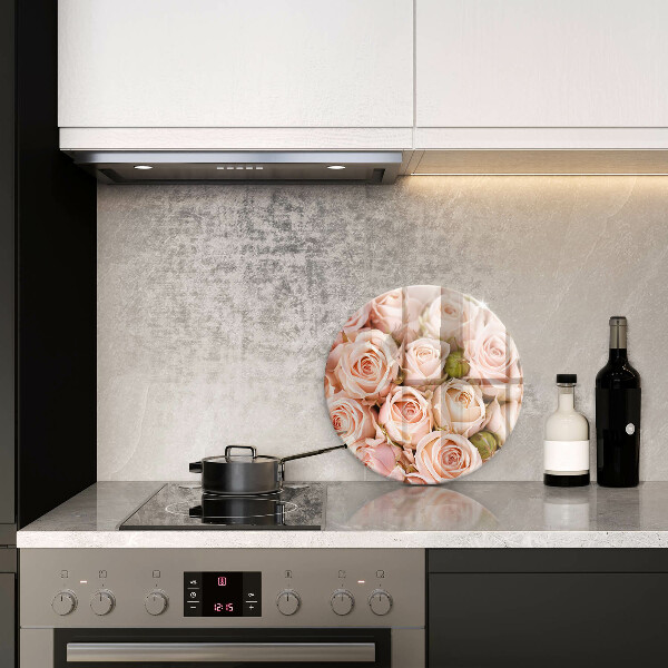 Glass worktop saver A delicate bouquet of roses