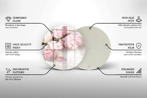 Chopping board Delicate roses flowers