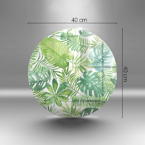 Glass worktop protector Boho watercolors leaves