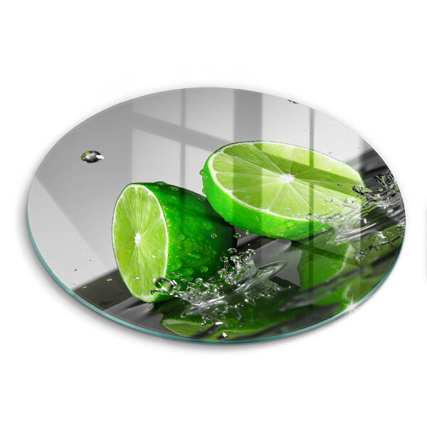 Glass worktop protector Juicy lime and water