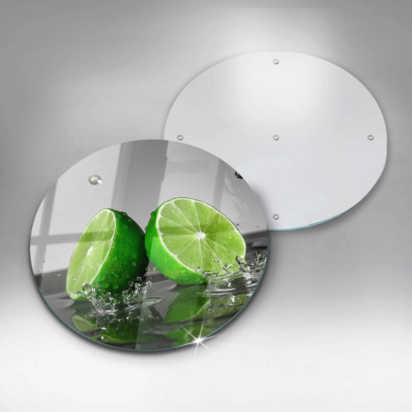 Glass worktop protector Juicy lime and water