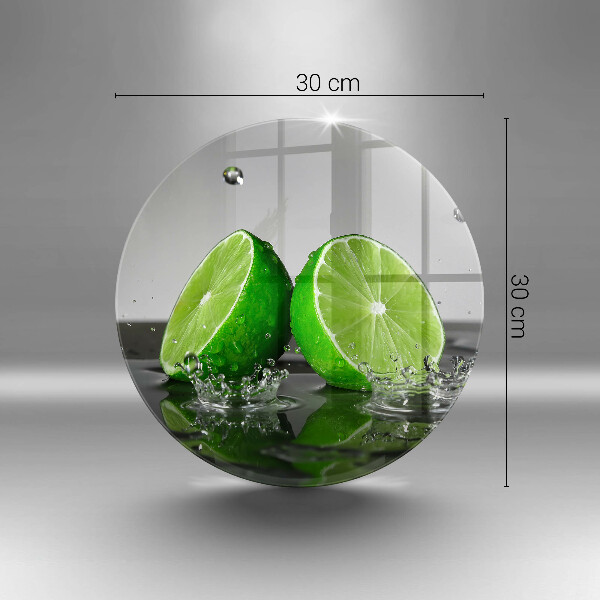 Glass worktop protector Juicy lime and water