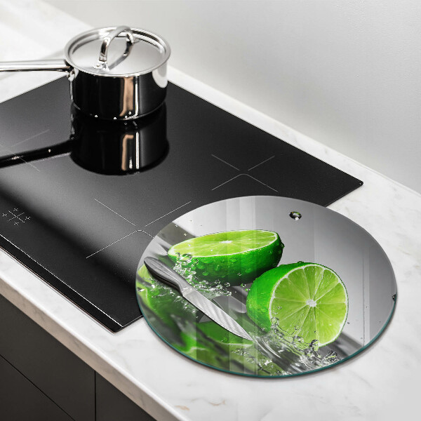 Glass worktop protector Juicy lime and water