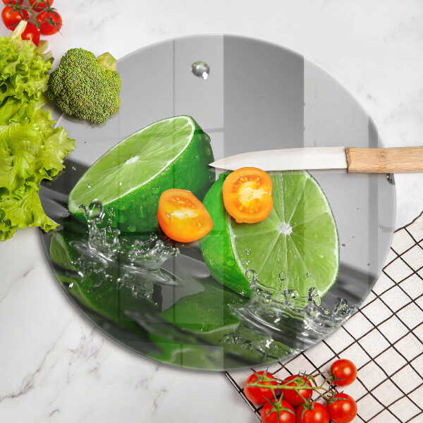Glass worktop protector Juicy lime and water