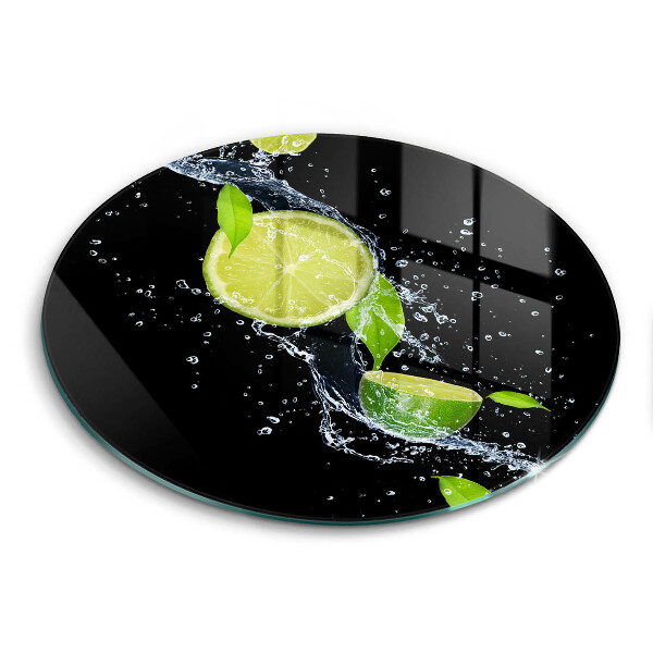 Glass worktop saver Juicy lime in water