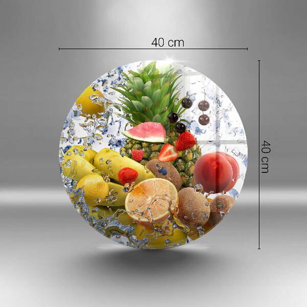 Chopping board Juicy fruit and water