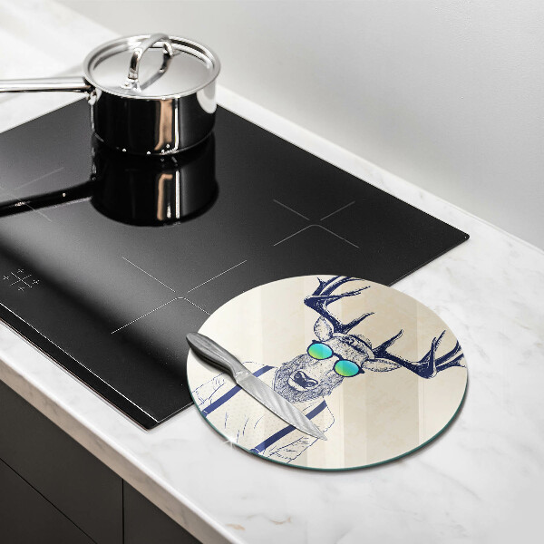 Glass worktop protector Illustration Man Jeleń