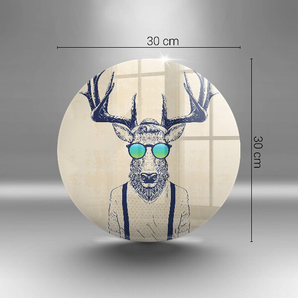 Glass worktop protector Illustration Man Jeleń