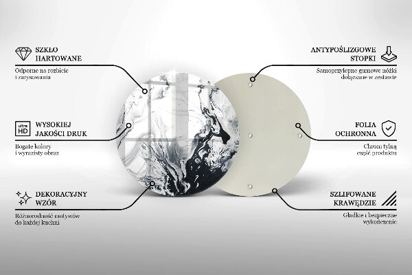 Glass worktop protector Ink abstraction