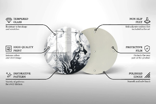 Glass worktop protector Ink abstraction