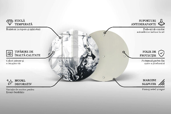 Glass worktop protector Ink abstraction