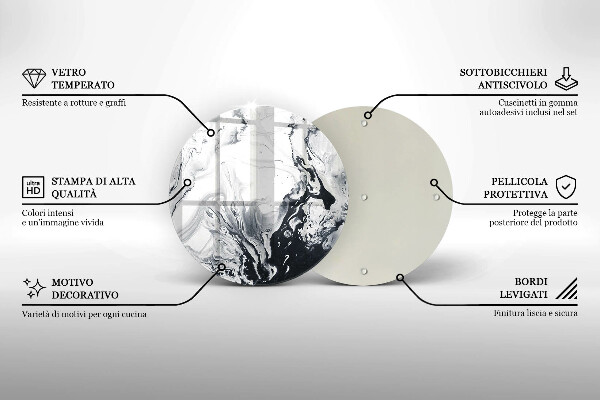 Glass worktop protector Ink abstraction
