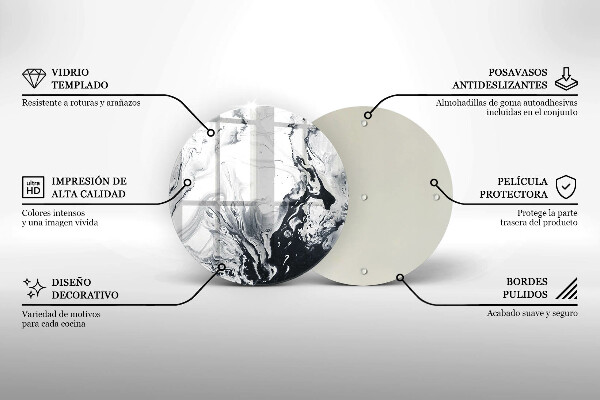 Glass worktop protector Ink abstraction