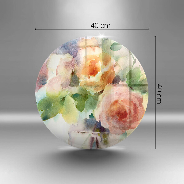 Glass worktop protector Painted flowers