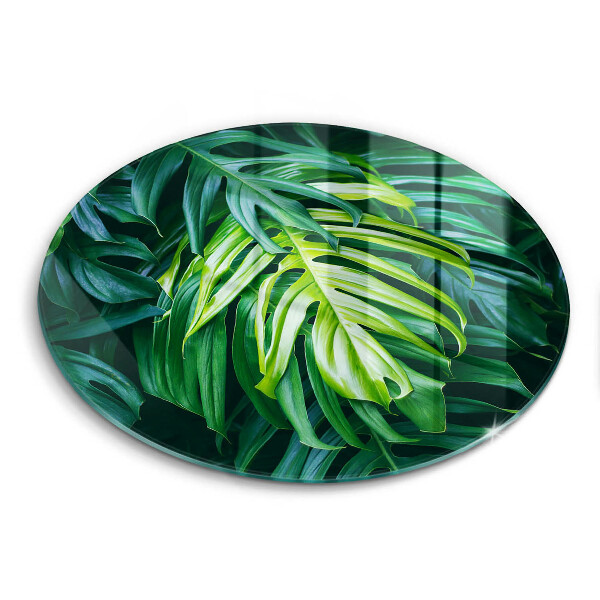 Glass worktop protector Monstera wild leaves