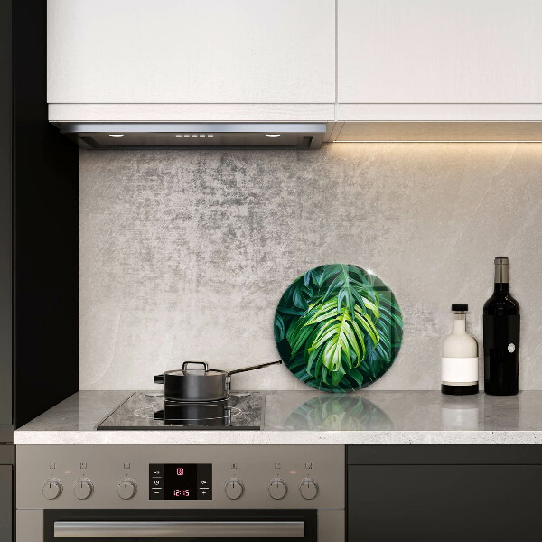 Glass worktop protector Monstera wild leaves