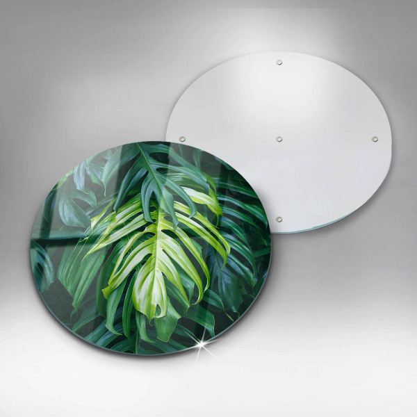 Glass worktop protector Monstera wild leaves